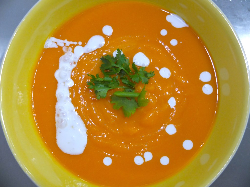 Carrot ginger velouté&nbsp;(soup)