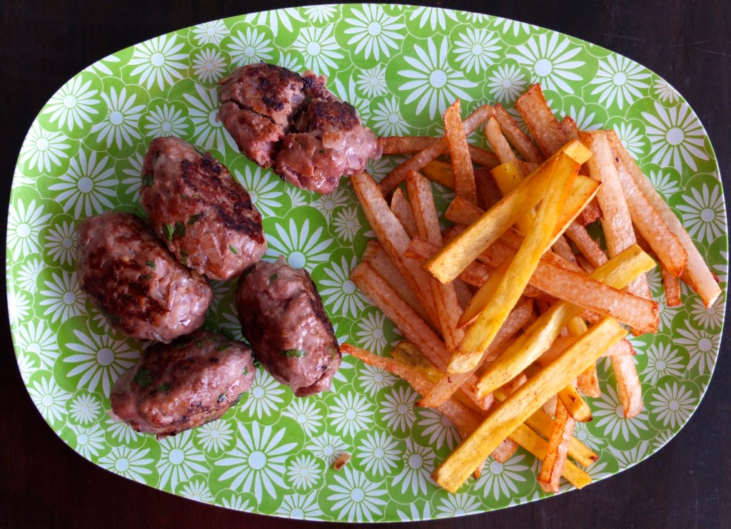Max’s Keftas (meat balls) with turnip and sweet potato&nbsp;fries
