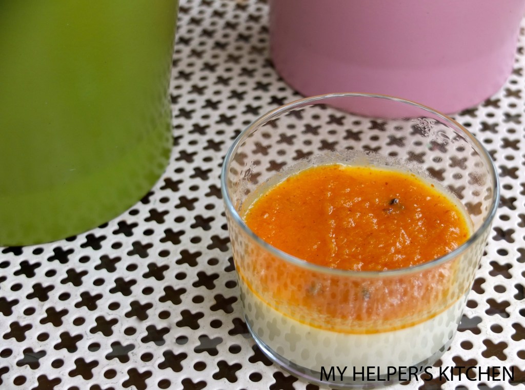 Panacotta with Loquat cardamom&nbsp;coulis